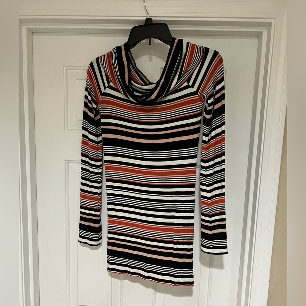Free People tunic, long bell sleeve, cowl neck